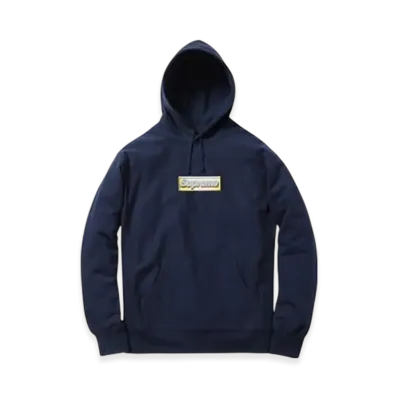 Supreme Bling Box Logo Hooded Sweatshirt (13SS) "Navy"