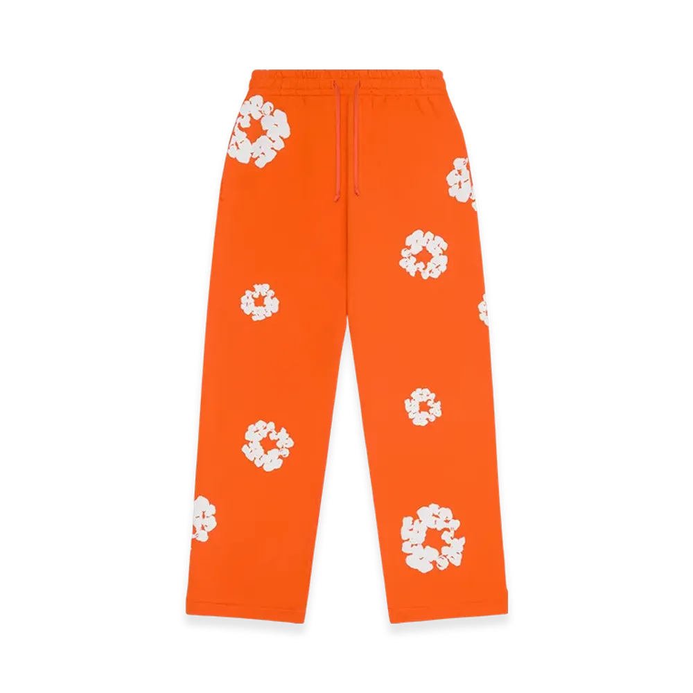 DENIM TEARS Cotton Wreath Baggy Sweatpants "Orange"