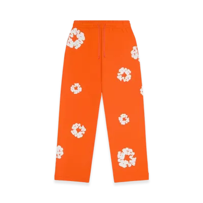 DENIM TEARS Cotton Wreath Baggy Sweatpants "Orange"