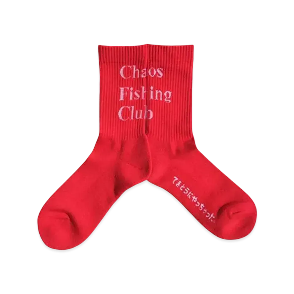 Chaos Fishing Club 1PAC LOGO SOCKS "RED"