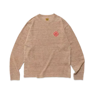 HUMAN MADE Linen-Blend Knit Sweater "Pink"