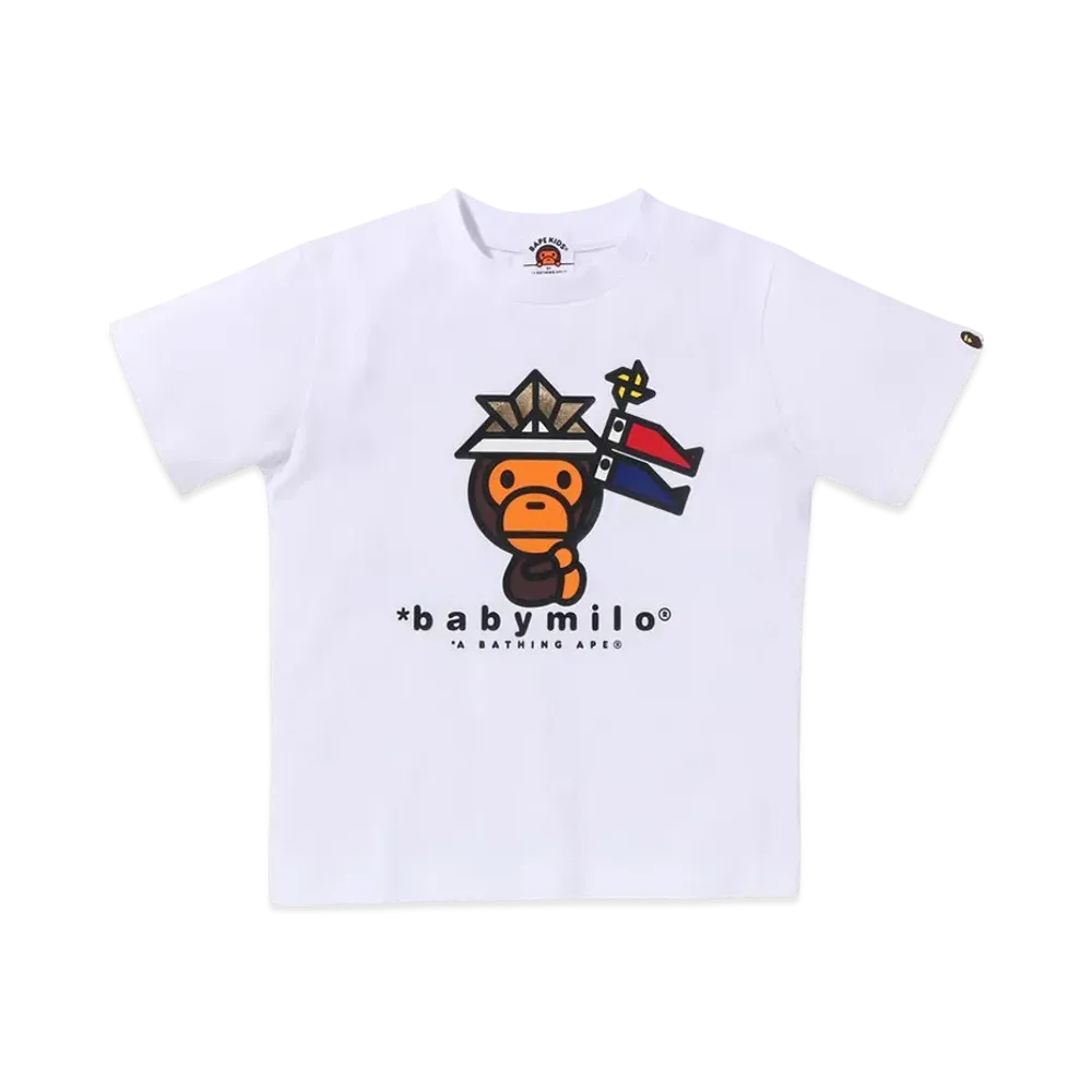 A BATHING APE Kabuto Baby Milo Tee "White"