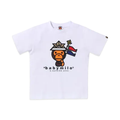 A BATHING APE Kabuto Baby Milo Tee "White"