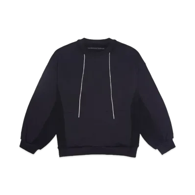 my beautiful landlet TIGHT TENION FLEECY FABRIC CREW NECK SWEATSHIRT"NVY"
