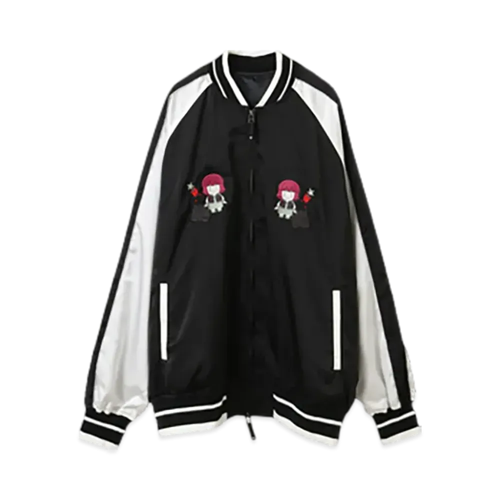 Converse x Bocchi The Rock! Human Robot Kikuri Hiroi Oversize Souvenir Jacket "Black"