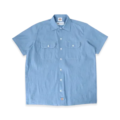 RHC Ron Herman x Dickies Chambray Short Sleeve Shirt "Light Blue"