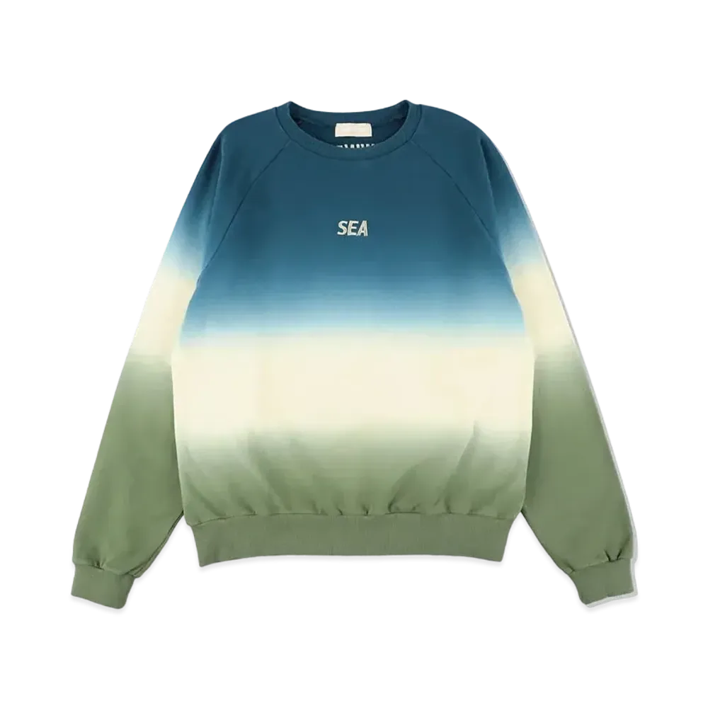 WIND AND SEA Step Dye Raglan Crew Neck "Navy Lemon"