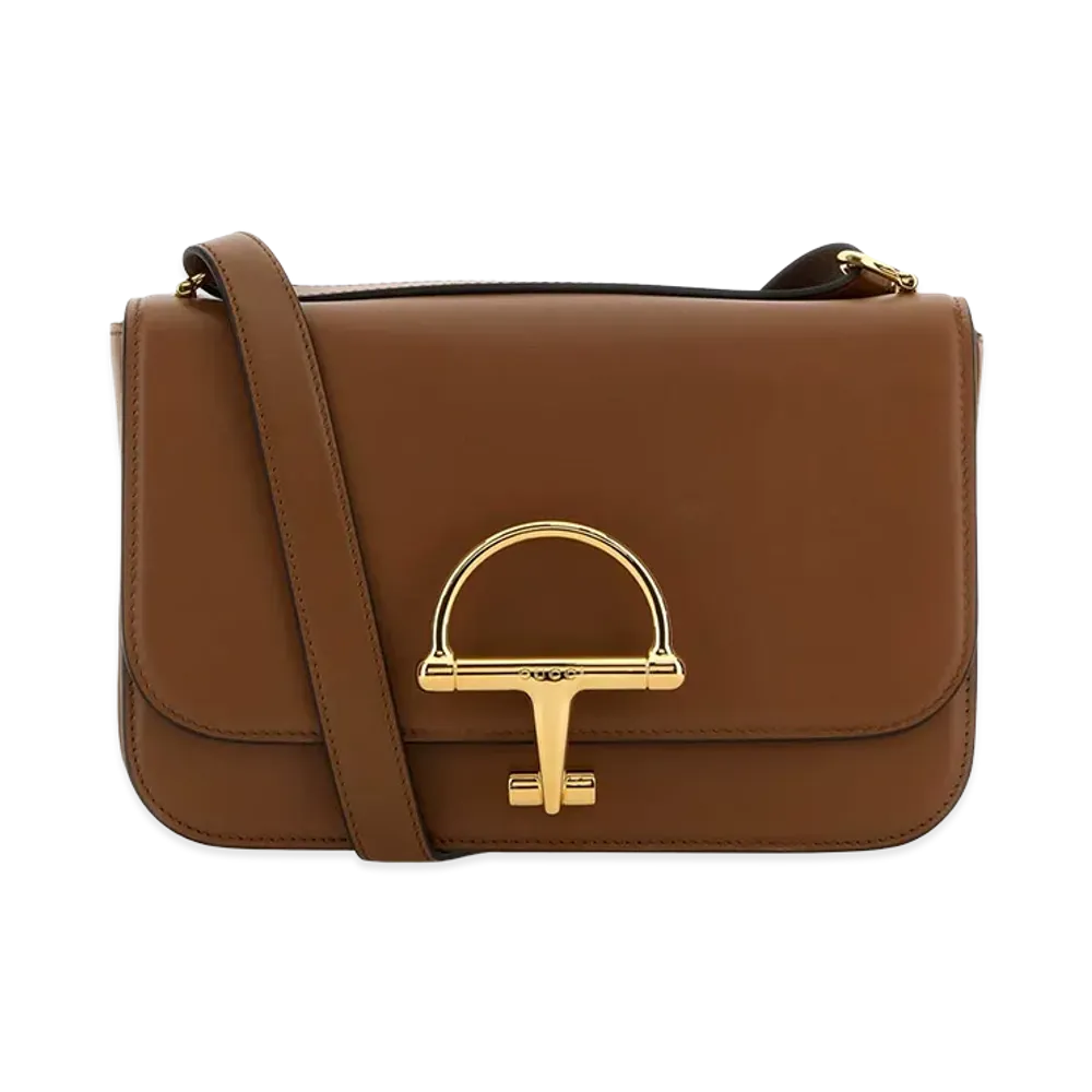 GUCCI Women's Caramel Leather Small Siena Shoulder Bag "Brown"