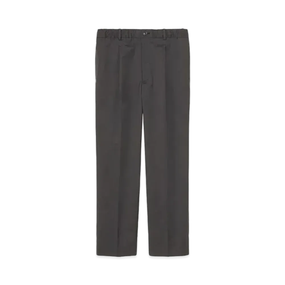 Goldwin Wool Blend Twill One-tuck Pants (Unisex) "Black Grey"