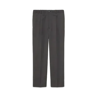 Goldwin Wool Blend Twill One-tuck Pants (Unisex) "Black Grey"