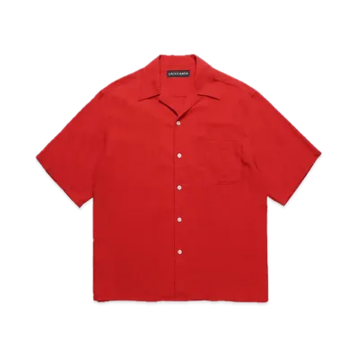 WACKO MARIA 50's Open Collar Shirt "Red"