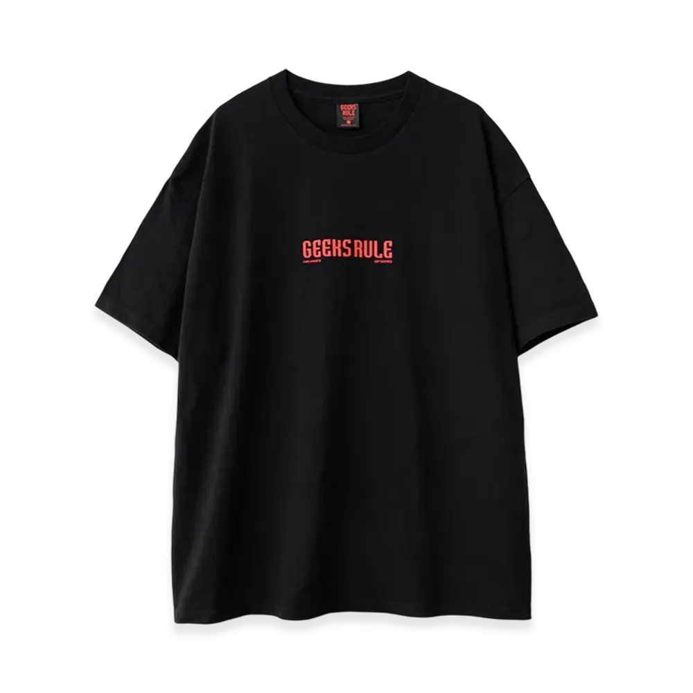 Geeks Rule x SUNSHINE+CLOUD Hand Printed by 360° Graphics T-Shirt "Black"