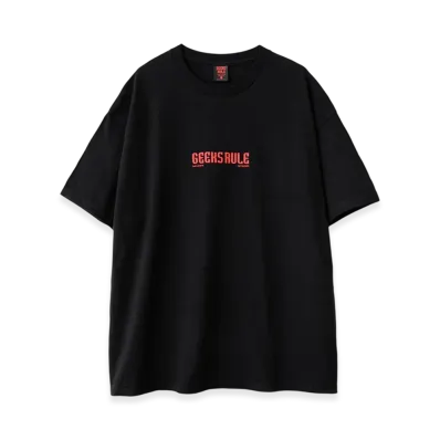 Geeks Rule x SUNSHINE+CLOUD Hand Printed by 360° Graphics T-Shirt "Black"
