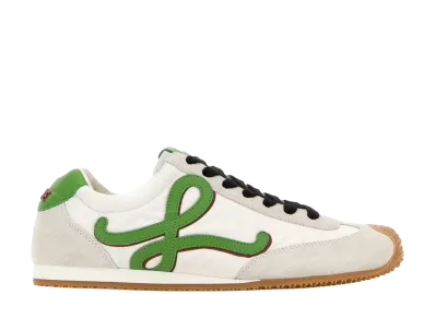 LOEWE Women's Ballet Runner 2.0 Sneakers "White/Grass Green"