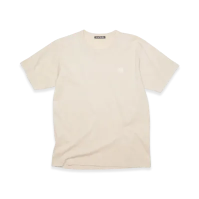 Acne Studios Nash Face Crewneck T-Shirt "OATMEAL MELANGE"