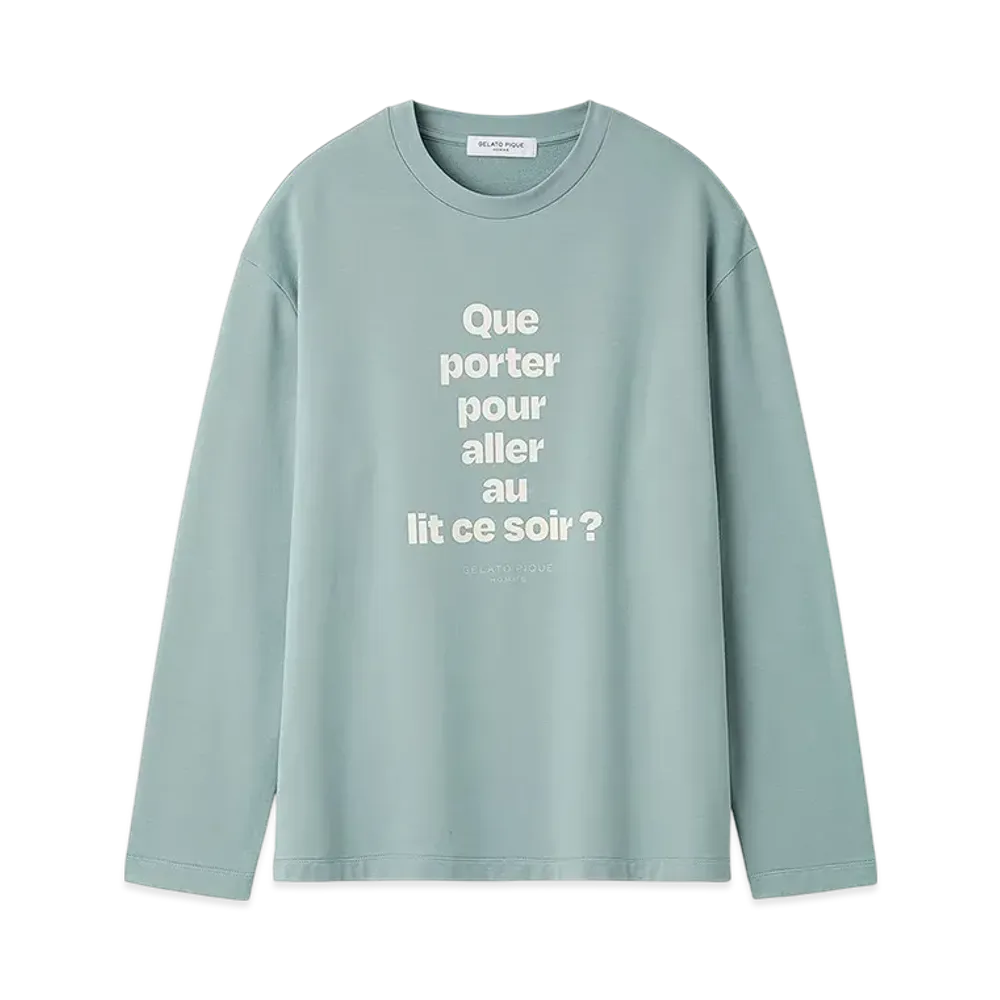 GELATO PIQUE Homme Hot Fabric Inlay T-Shirt "Blue"