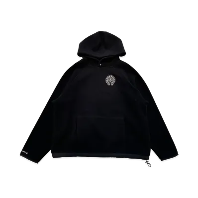 Chrome Hearts Y Not Horseshoe Embroidery Fleece Pullover Hoodie "Black"