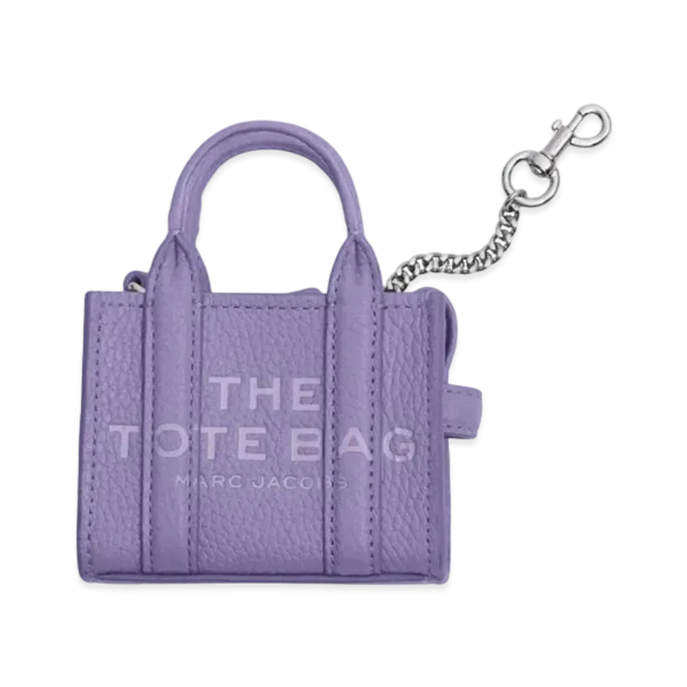 Marc Jacobs The Leather Nano Tote Charm "Lavender"