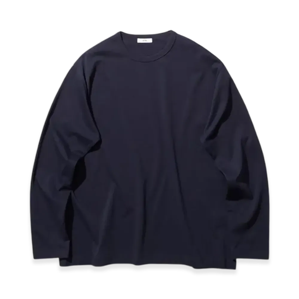 ATON Dry Cotton Jersey Standard Long Sleeve T-Shirt "Navy"