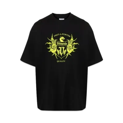 VETEMENTS Pret A Porter Tee "Black Neon Green"