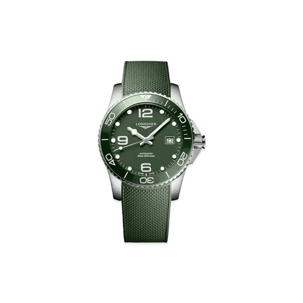 Longines Hydro Conquest 41.00mm "Green Matte/Stainless Steel/Ceramic/Green" L3.781.4.06.9