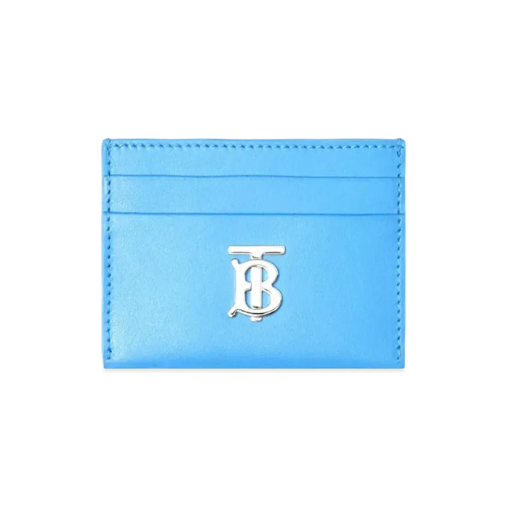 Burberry Leather TB Card Case "Bright Sky Blue"