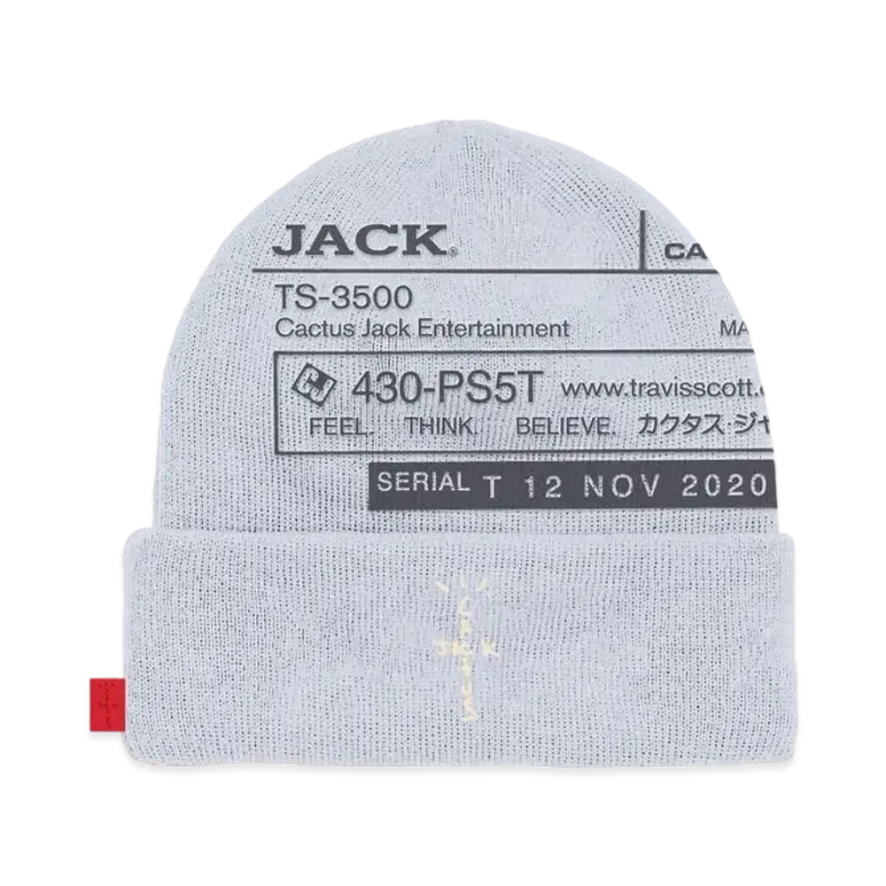 Travis Scott Cactus Jack CJ System II Beanie "White"