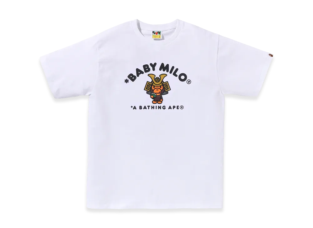 A BATHING APE Kabuto Baby Milo College Tee "White"