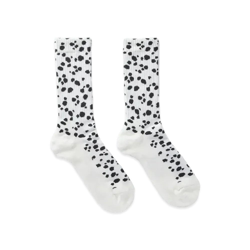 MSGM Socks With Jacquard Polka Dot Print "White"