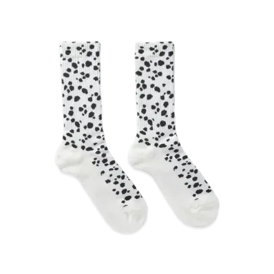 MSGM Socks With Jacquard Polka Dot Print "White"