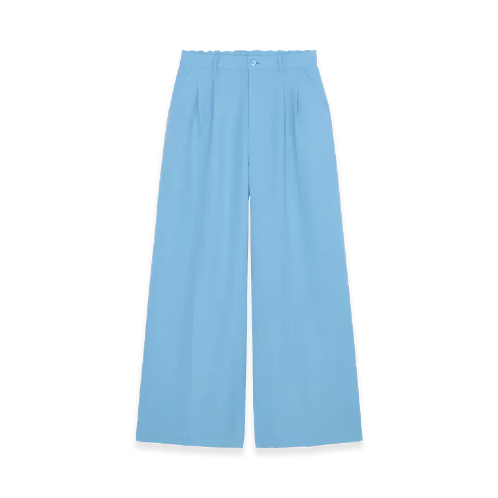 POINTLESS JOURNEY PJ Basic Slacks "Sax Blue"