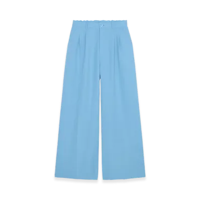 POINTLESS JOURNEY PJ Basic Slacks "Sax Blue"