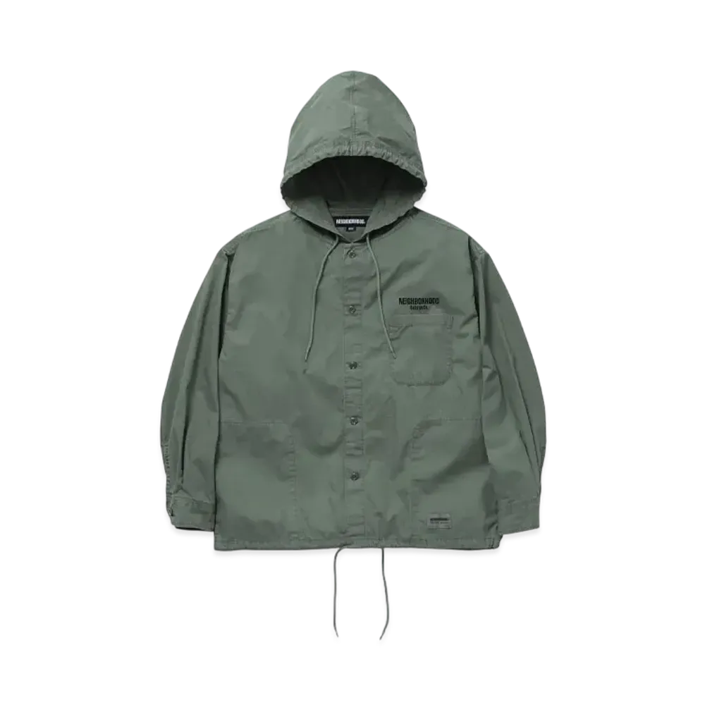 NEIGHBORHOOD Hooded Shirt LS "Olive Drab"