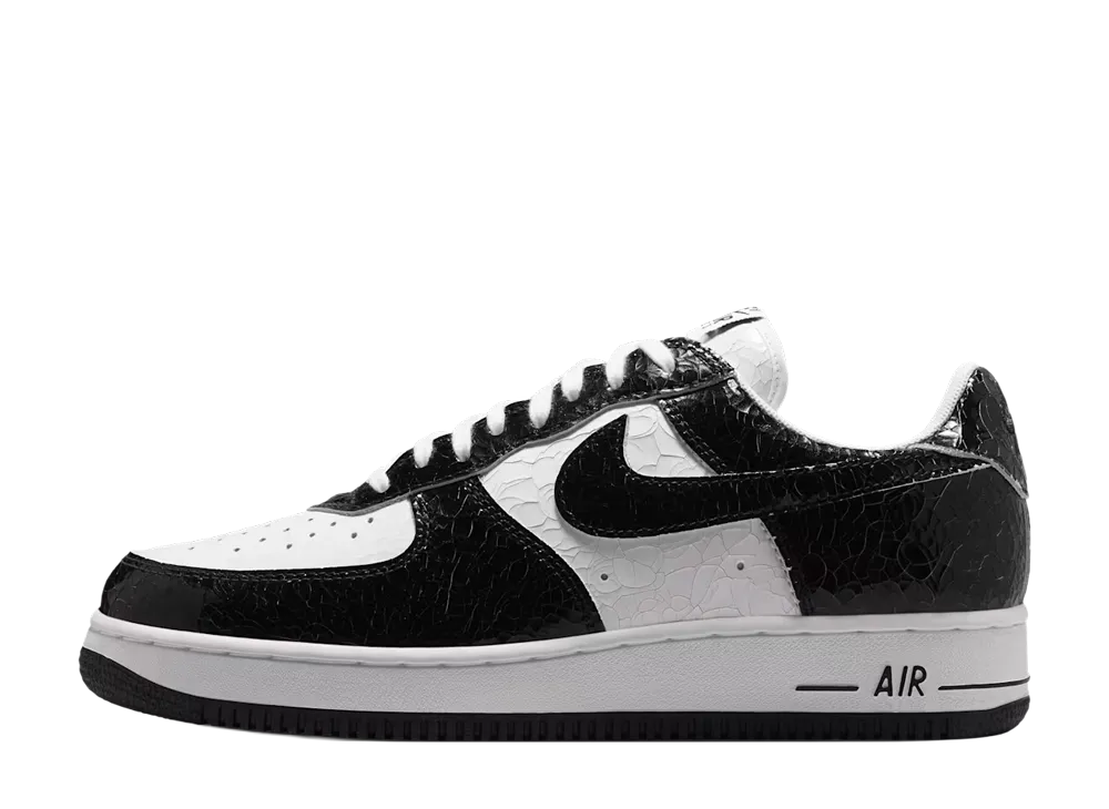 Nike Air Force 1 Low Cracked Patent Leather "Black/White"
