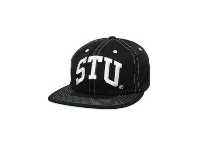 Stussy Mid-Depth STU Arch Strapback "True Black"