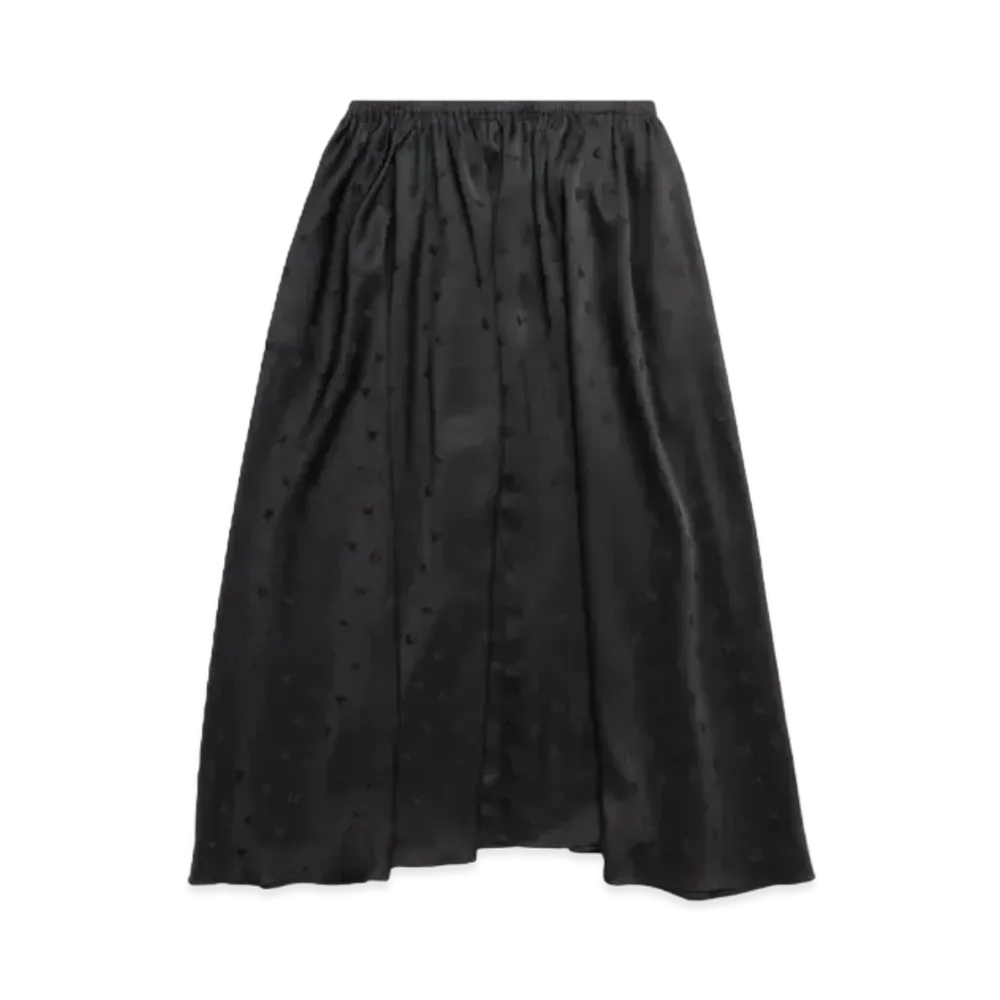 BALENCIAGA Women's Logo Letters All Over Elastic Skirt "Black"