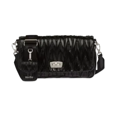 MIU MIU Matelase Scin Shoulder Bag "Black"