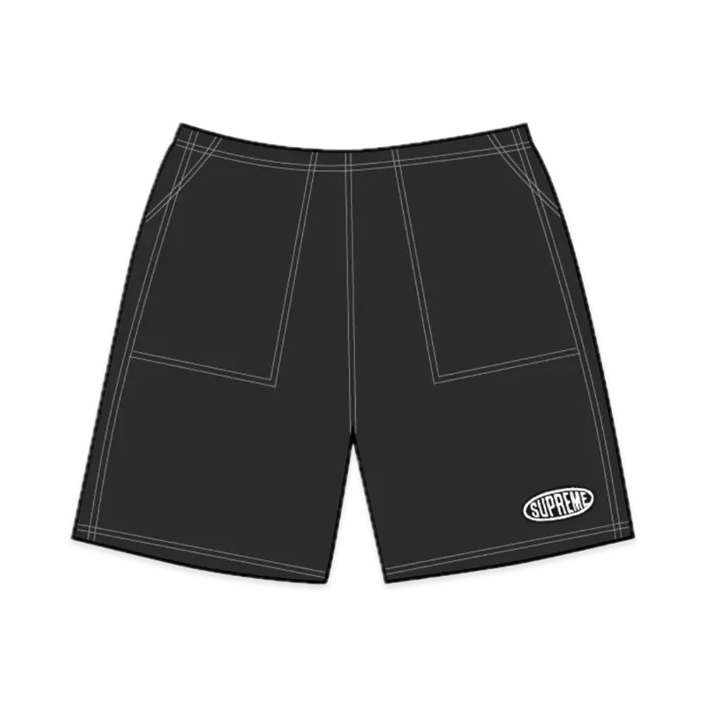 Supreme Nylon Painter Short "Black" (24SS)