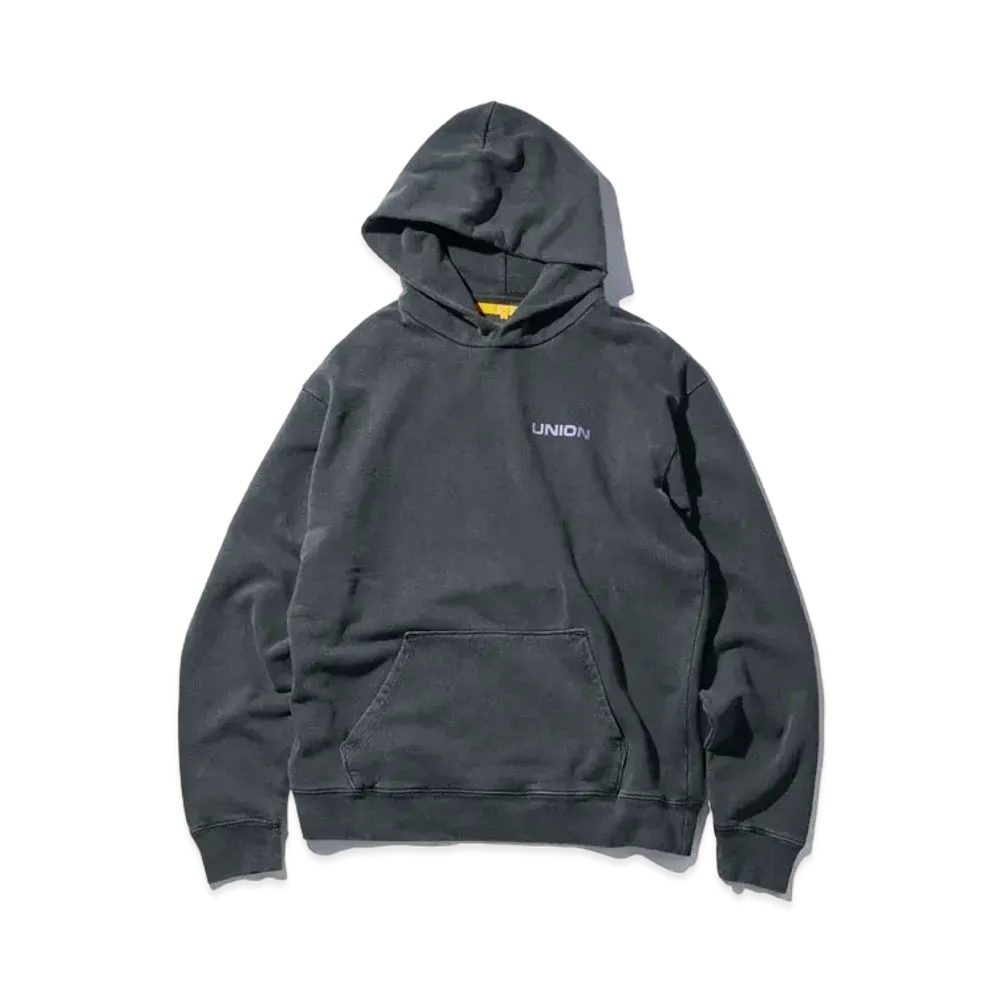 UNION NOAH Logo Lockup Big LS Hood Fleece "Black"
