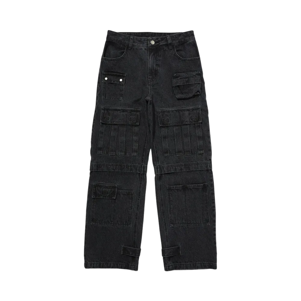 X-Girl Multi Pocket Denim Pants "Black"