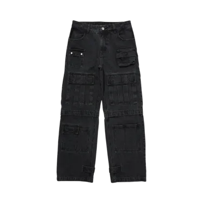 X-Girl Multi Pocket Denim Pants "Black"