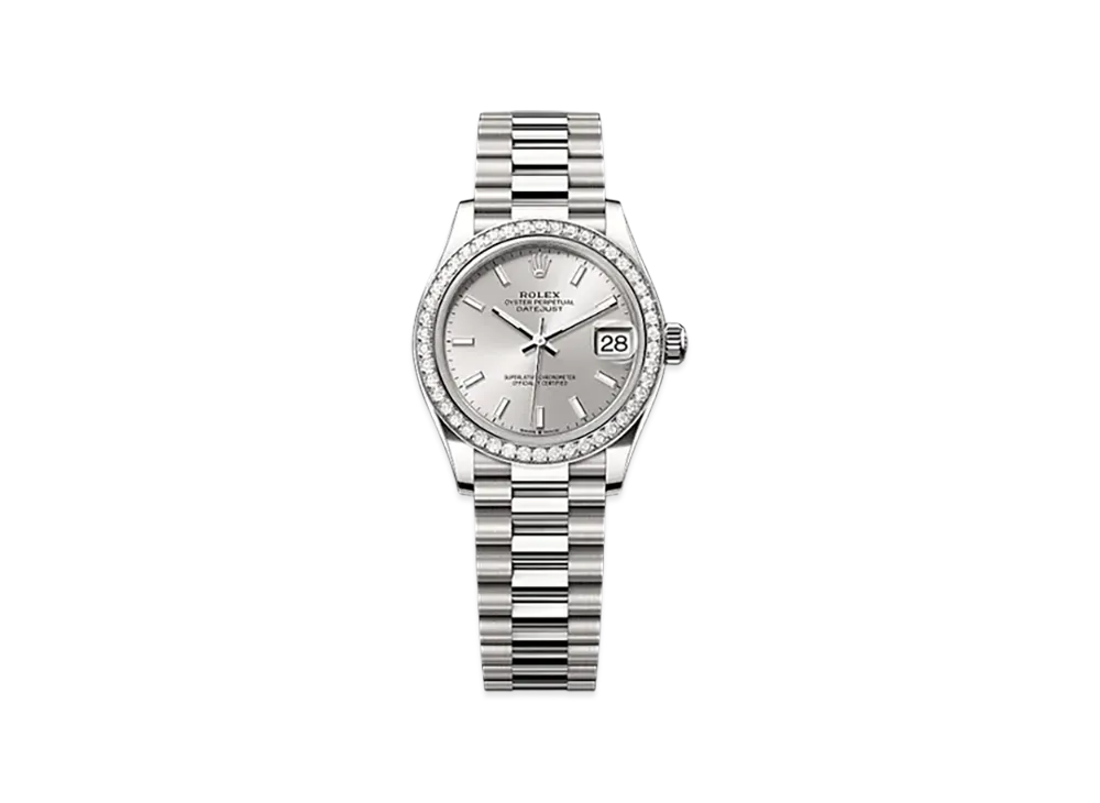 ROLEX Datejust 31mm White Gold Diamond 278289RBR "Silver"