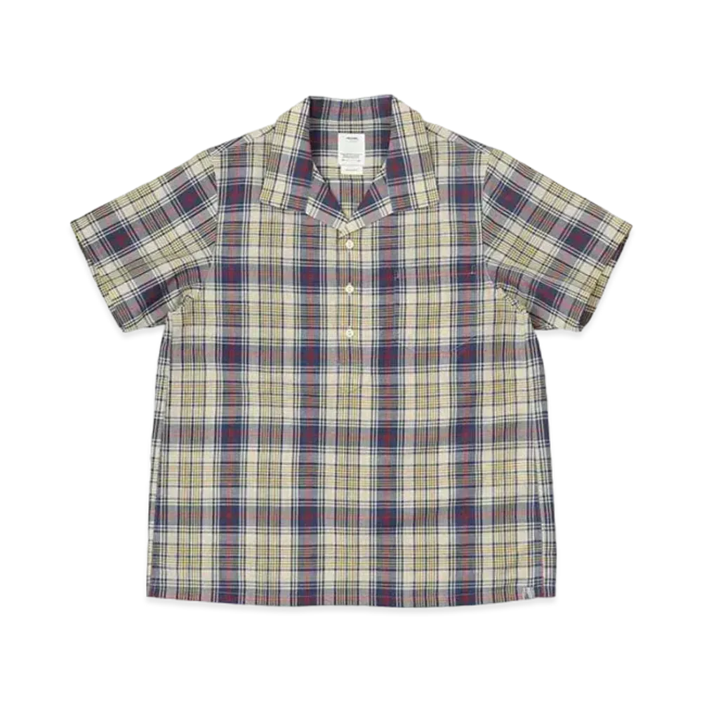 visvim Fairway P.O. Shirt S/S Madras "Navy"