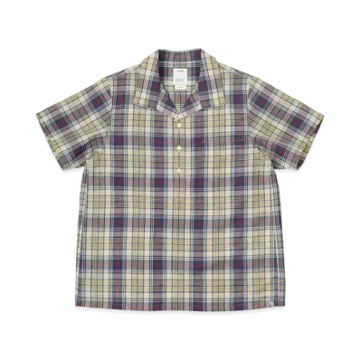visvim Fairway P.O. Shirt S/S Madras "Navy"