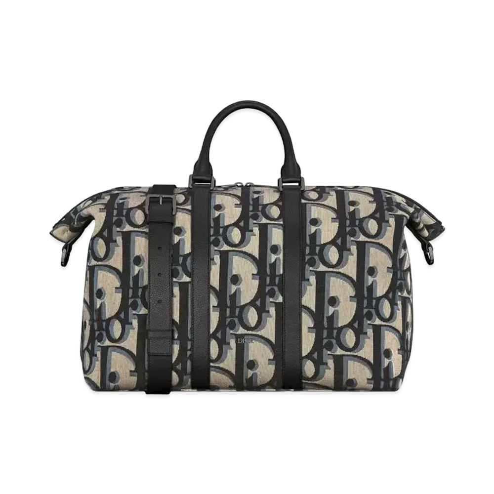Dior Weekender 40 Bag Maxi Dior Oblique Jacquard "Beige/Black"