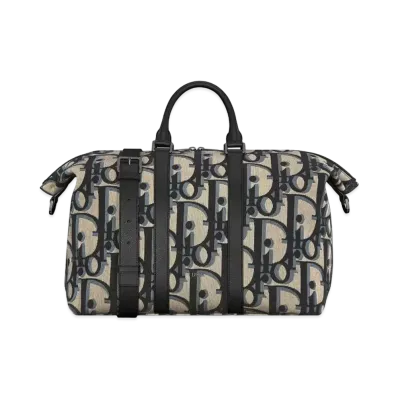 Dior Weekender 40 Bag Maxi Dior Oblique Jacquard "Beige/Black"