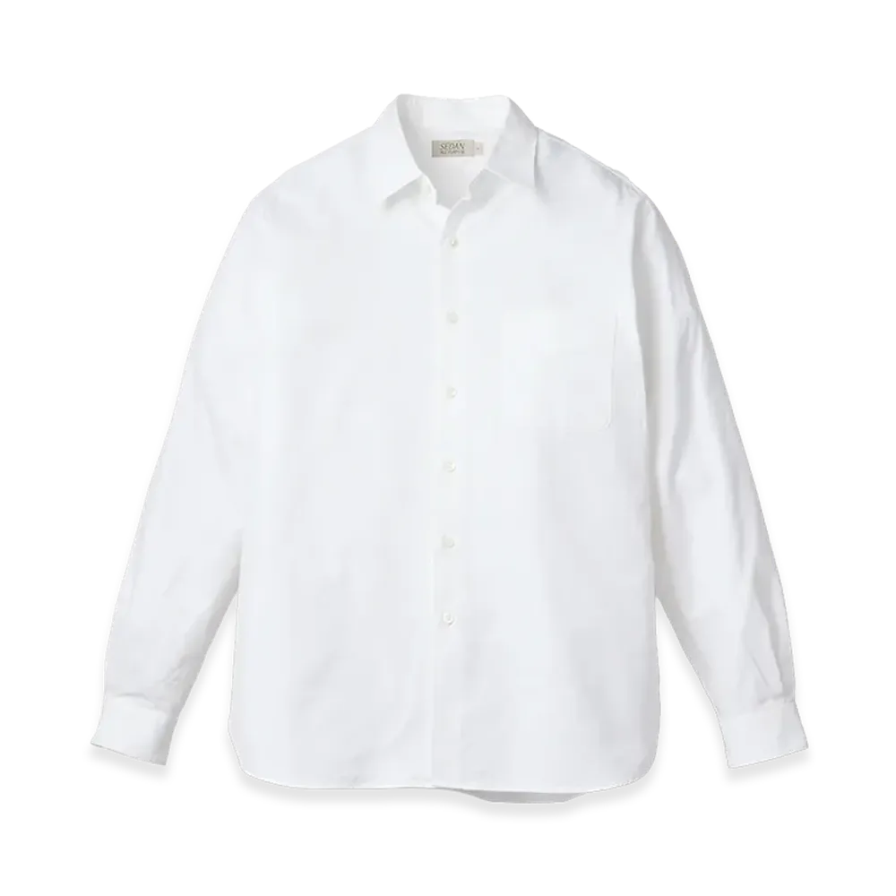 SEDAN ALL-PURPOSE Regular Collar Shirt "White"