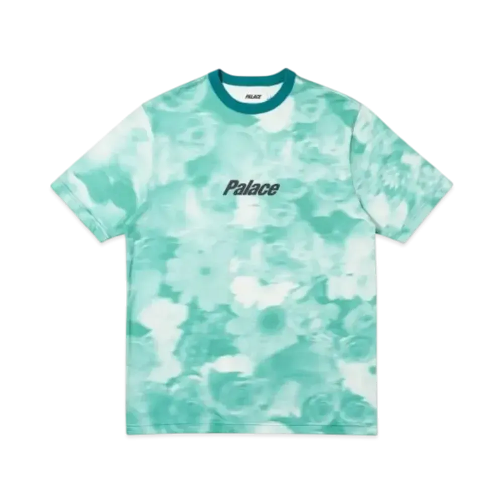 PALACE Blurry Flower Ringer T-Shirt "Green"