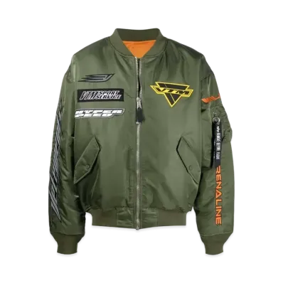 VETEMENTS VETEMENTS Logo Patch Bomber Jacket "Olive"
