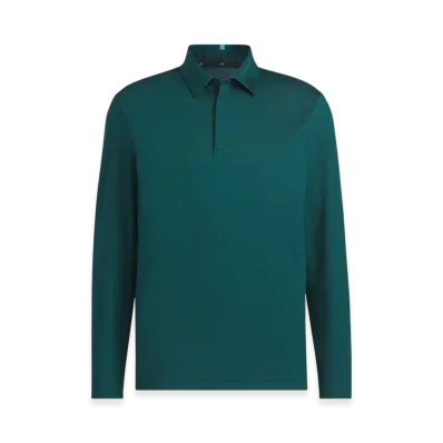 adidas Golf Jacquard Long-Sleeve Polo "Aurora Ivy"